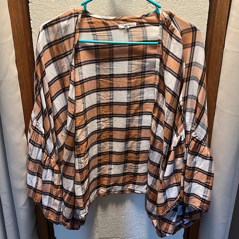 💜 5/$40 💜 Flannel Kimono Style Top